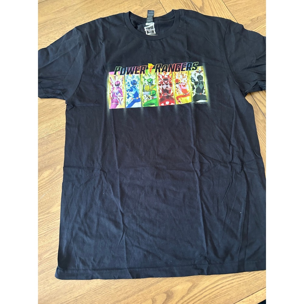 Power Rangers T-Shirt Gildan Softstyle Black Graphic‎ Tee Mens Medium